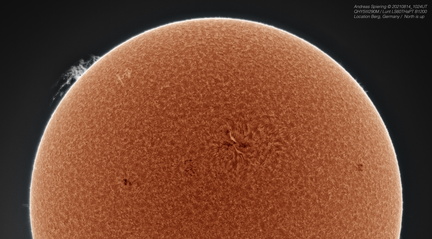 Nördliche Sonnenhälfte vom 14. August 2021